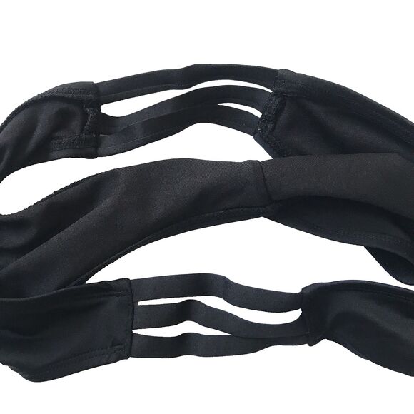 Mossimo Hipster Bikini Bottom Womens Size M Black Triple Ladder Sides Beach Pool - Picture 4 of 7